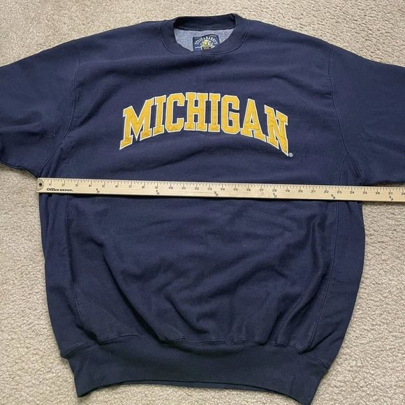 Vintage University of Michigan Steve and Barry’s Crew Sweatshirt XL Embroidered - Picture 7 of 8